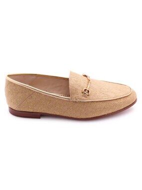 Sam Edelman Loraine Raffia Textured Loafers Tan Size 9